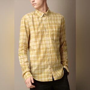 Burberry Brit Yellow Plaid Shirt